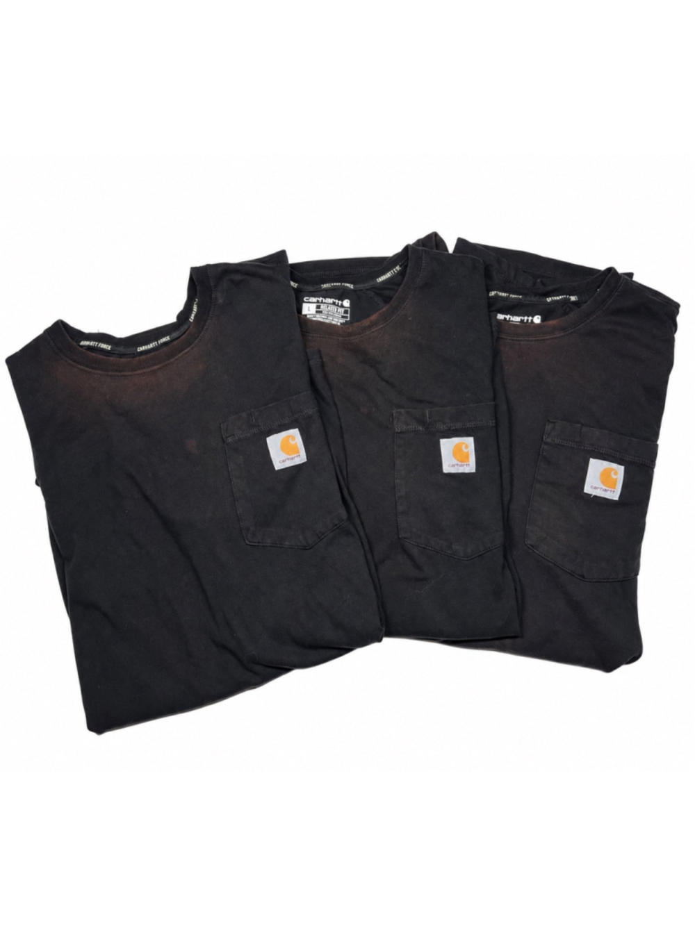 Carhartt Force T-Shirt 3 Pack Men’s Large Black Short Sleeve Relaxed Fit